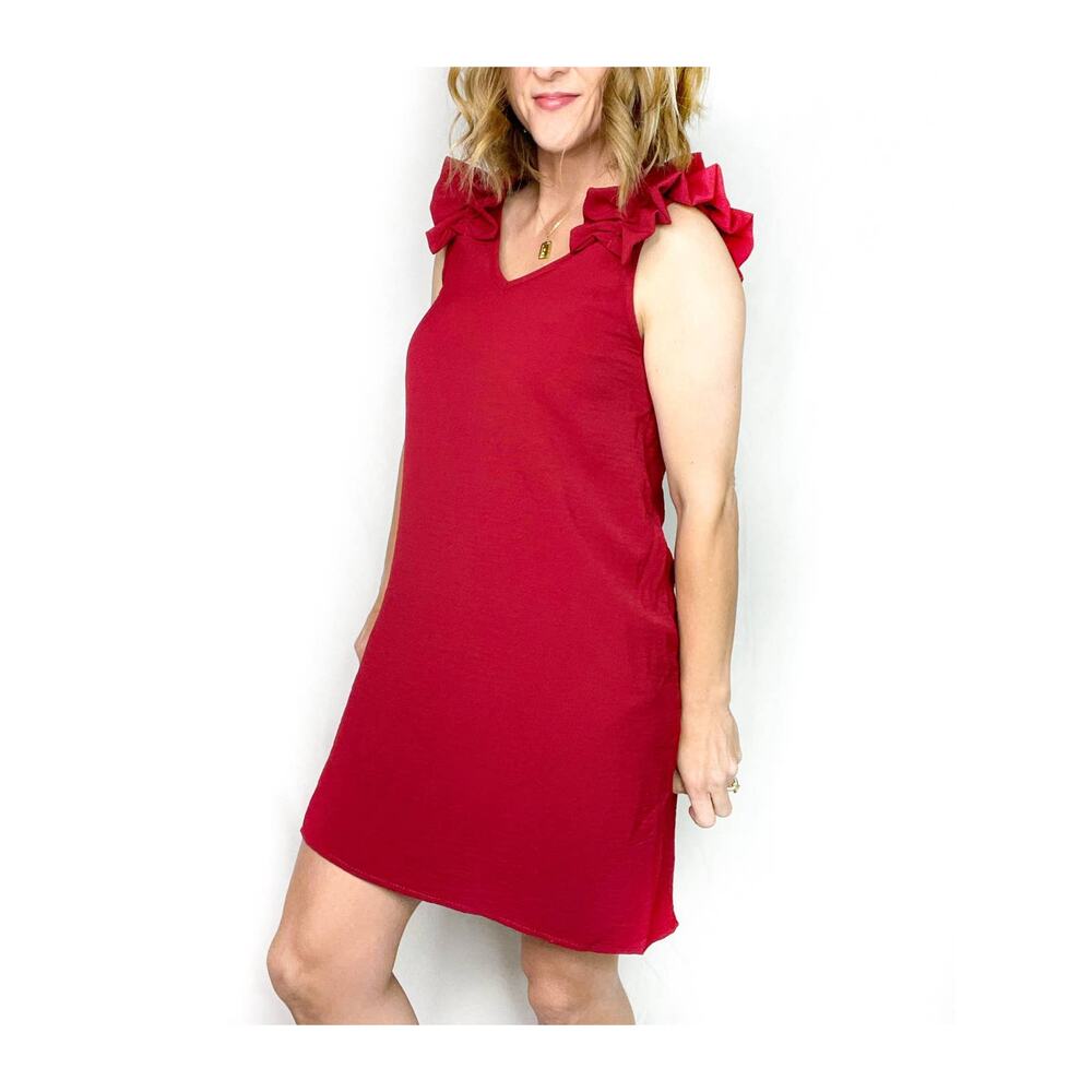 Red Ruffle Dress - Picture 2 of 2